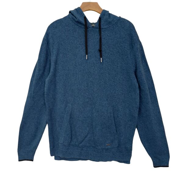 Rodd & Gunn Knit Kingsley Park Pullover Hoodie Mens Large Blue Cotton Soft - Picture 1 of 10